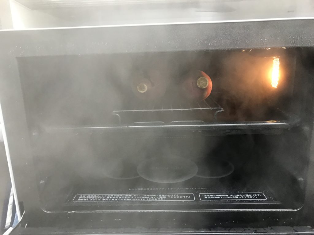ヘルシオでふかしいも できあがり