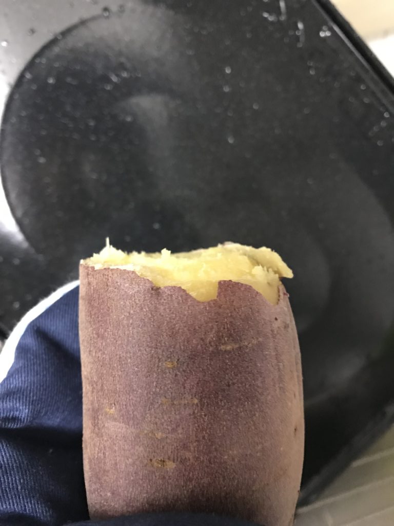 ヘルシオでふかしいも できあがり
