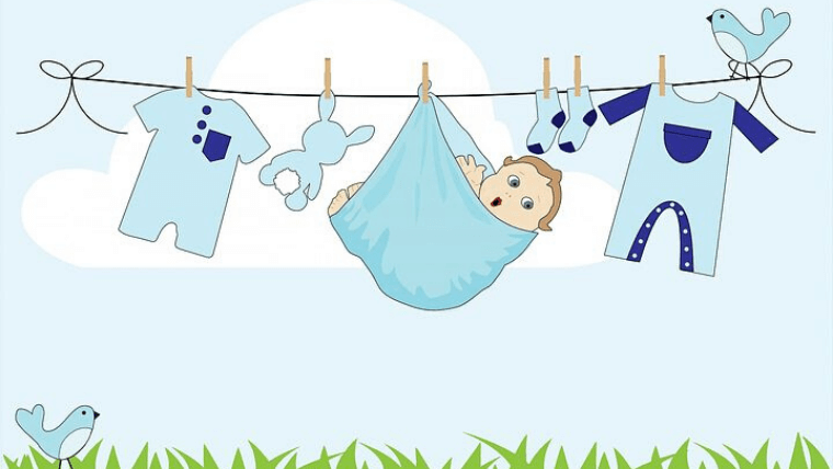 赤ちゃん育児はツライ洗濯物を干す