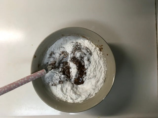 ヘルシオでクッキー　米粉+くるみ1.5倍ver.　チョコの中に米粉を入れた